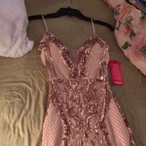 Rose gold prom dress